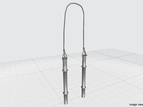 Chainsticks - Bamboo 3D Model