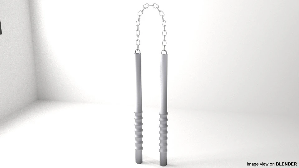 Chainsticks - Steel 3D Model .c4d .max .obj .3ds .fbx .stl .blend 