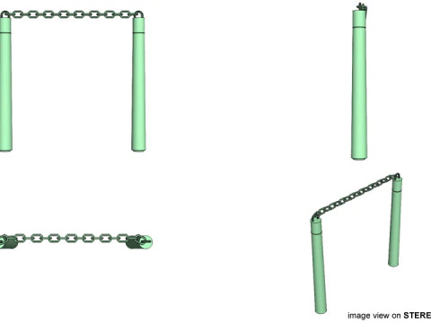 Chainsticks - Wooden 3D Model