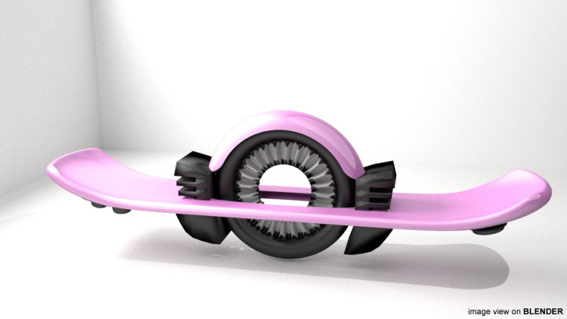 Hoverboad - Onewheel Modello 3D .c4d .max .obj .3ds .fbx .stl .blend 