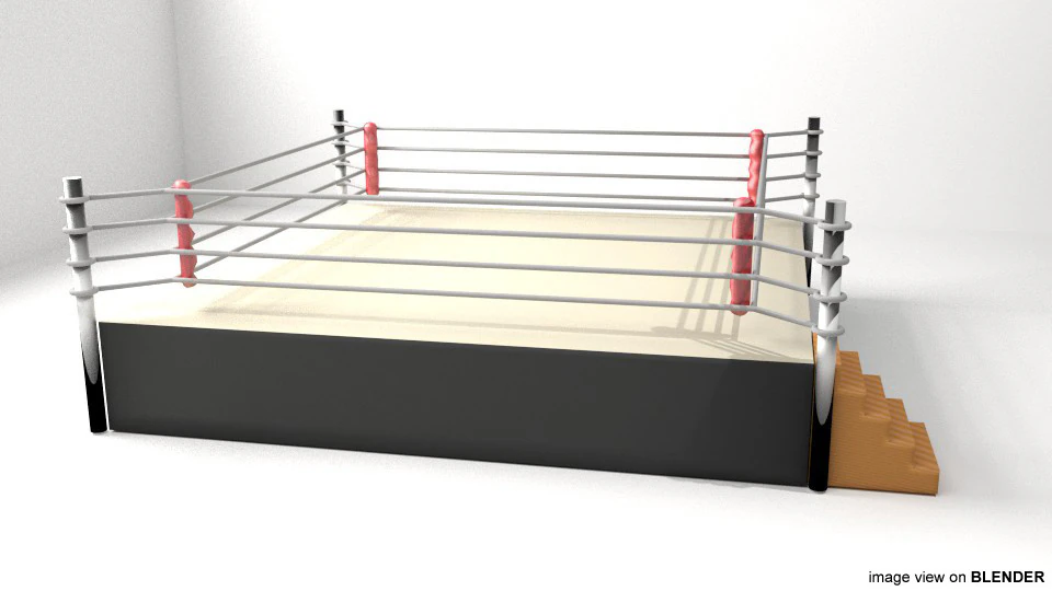 Ring Arena - 4 sided 3D Model .c4d .max .obj .3ds .fbx .stl .blend 