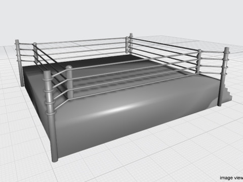 Ring Arena - 4 sided 3D मॉडल