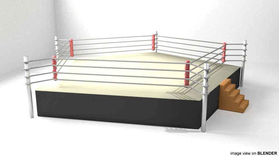 Ring Arena - 5 sided 3D Model .c4d .max .obj .3ds .fbx .stl .blend 