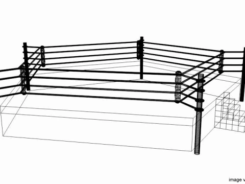 Ring Arena - 5 sided 3D Model