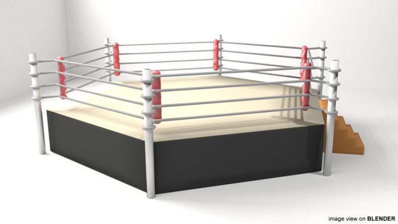 Ring Arena - 6 sided 3D 模型 .c4d .max .obj .3ds .fbx .stl .blend