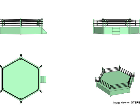 Ring Arena - 6 sided 3D 模型