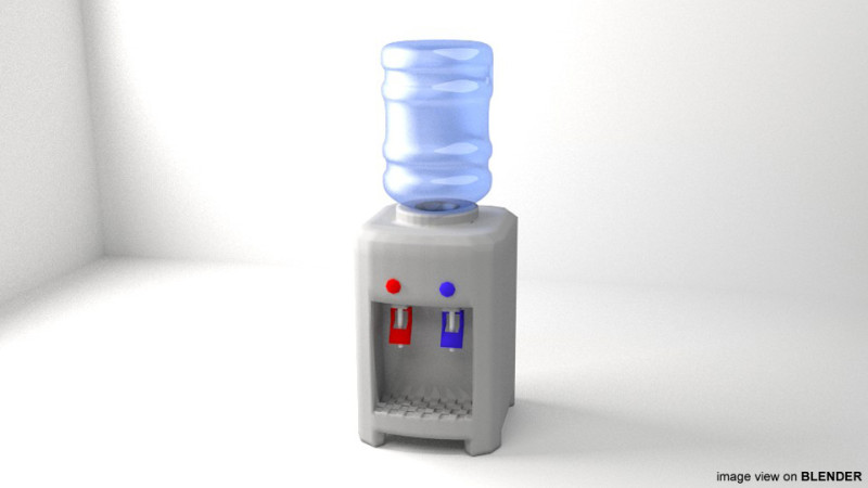 Water Dispenser 3D-Modell .c4d .max .obj .3ds .fbx .stl .blend 