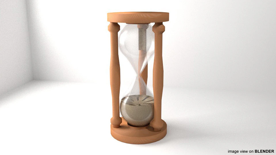 Hourglass - Type 1 3D Model .c4d .max .obj .3ds .fbx .stl .blend