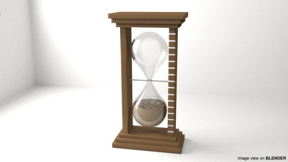 Hourglass - Type 2 3D Model .c4d .max .obj .3ds .fbx .stl .blend 