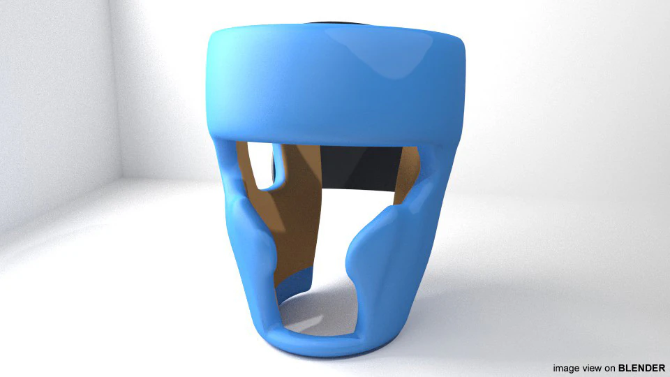 Martial-Art Headguard - Type 4 3D Model .c4d .max .obj .3ds .fbx .stl .blend 