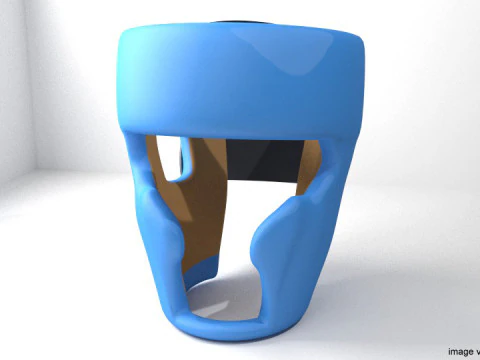 Protetor de cabe&ccedil;a de arte marcial - Tipo 4 Modelo 3D