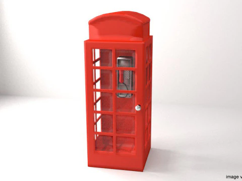公用电话亭 - 1 型 3D 模型