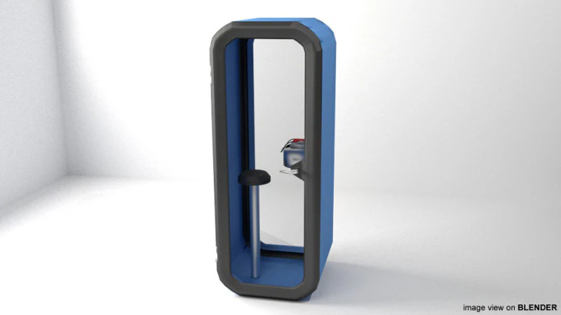 Budka telefoniczna &ndash; typ 3 Model 3D .c4d .max .obj .3ds .fbx .stl .blend 