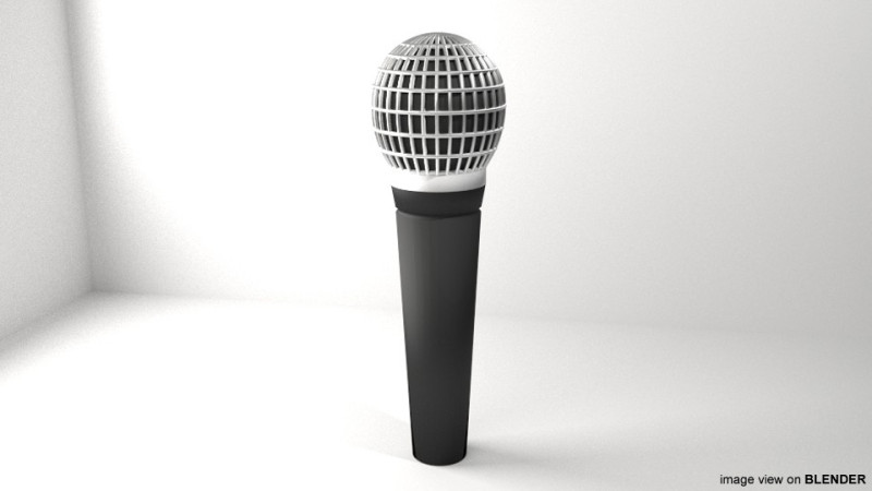 Microphone - Type 1 3D 模型 .c4d .max .obj .3ds .fbx .stl .blend 