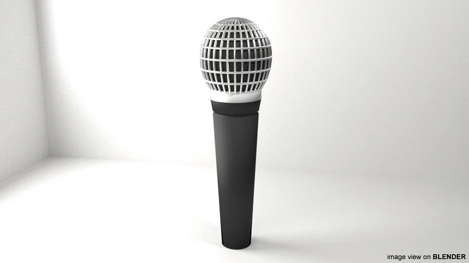 Microphone - Type 1 3D Model .c4d .max .obj .3ds .fbx .stl .blend 