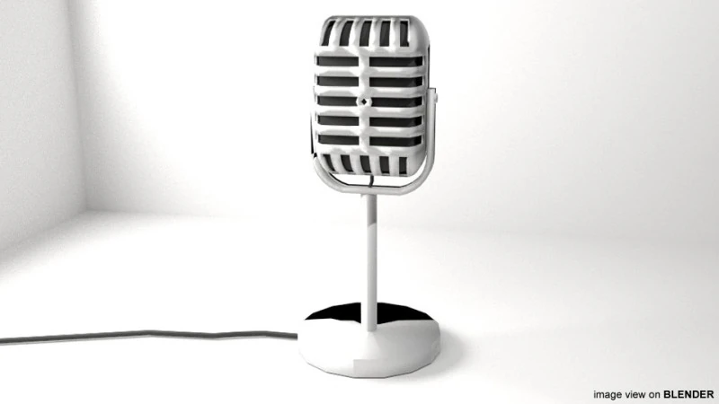 Microfone - Tipo 3 Modelo 3D .c4d .max .obj .3ds .fbx .stl .blend 