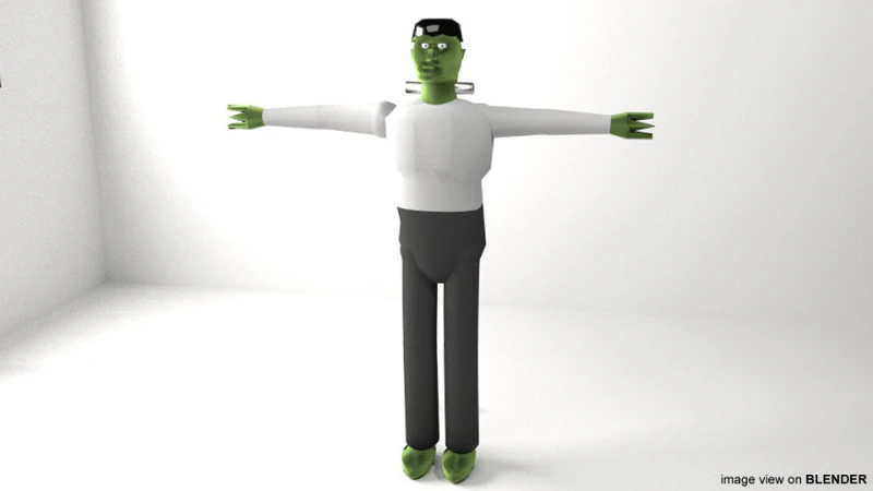 Frankenstien 3D Model .c4d .max .obj .3ds .fbx .stl .blend 