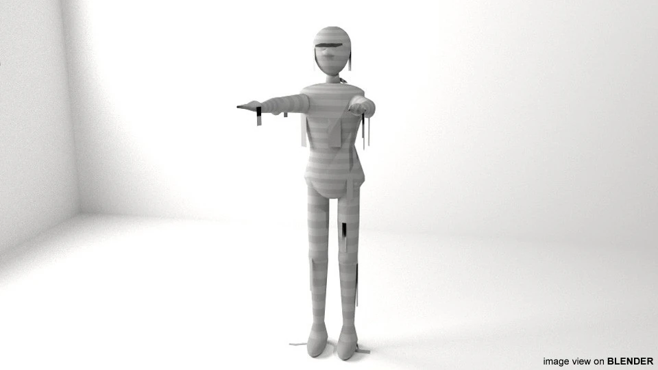 Mummy 3D Model .c4d .max .obj .3ds .fbx .stl .blend 