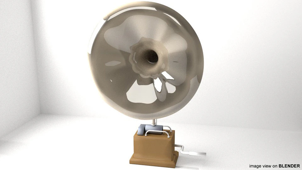 Fon&oacute;grafo - Tipo 1 Modelo 3D .c4d .max .obj .3ds .fbx .stl .blend 