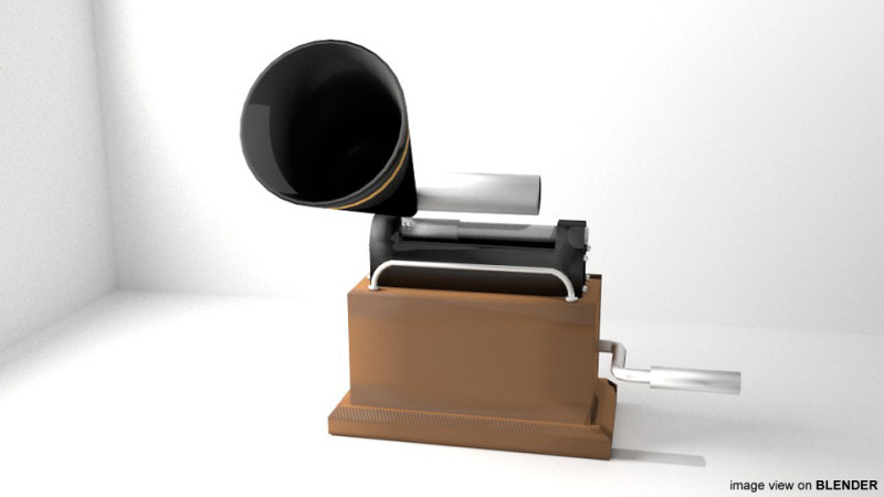 Phonograph - Type 2 3D मॉडल .c4d .max .obj .3ds .fbx .stl .blend 