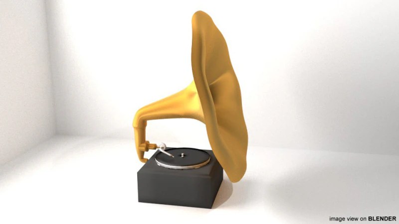 Phonograph - Type 3 3D Model .c4d .max .obj .3ds .fbx .stl .blend