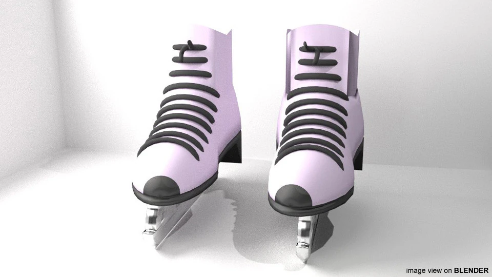 Ice Skate 3D Model .c4d .max .obj .3ds .fbx .stl .blend