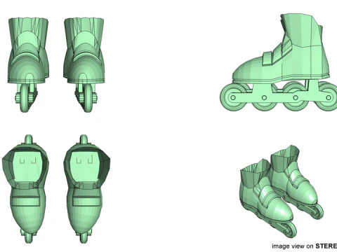 Inline Skates 3D Model