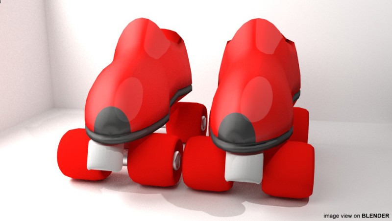 Roller Skates 3D Модель .c4d .max .obj .3ds .fbx .stl .blend 