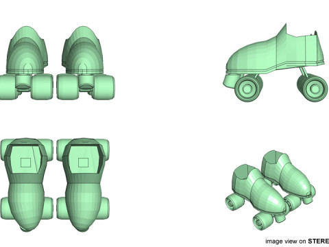 Roller Skates 3D Модель