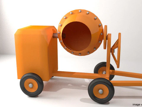 M&aacute;quina Betoneira - Tipo 1 Modelo 3D