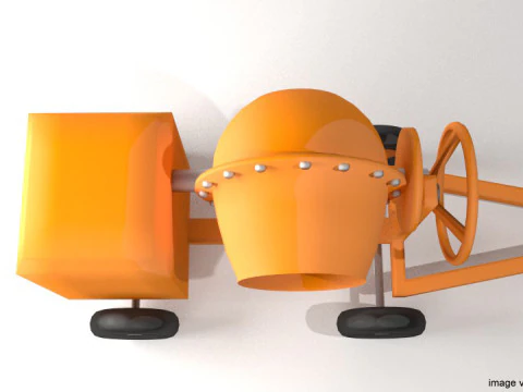 Concrete Mixer Machine - Type 1 3D Model