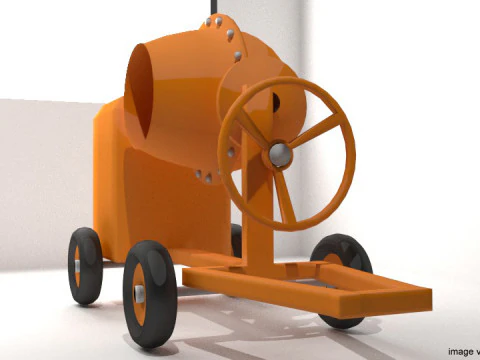 Concrete Mixer Machine - Type 1 3D Model