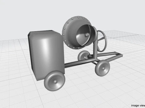 Concrete Mixer Machine - Type 1 3D Model