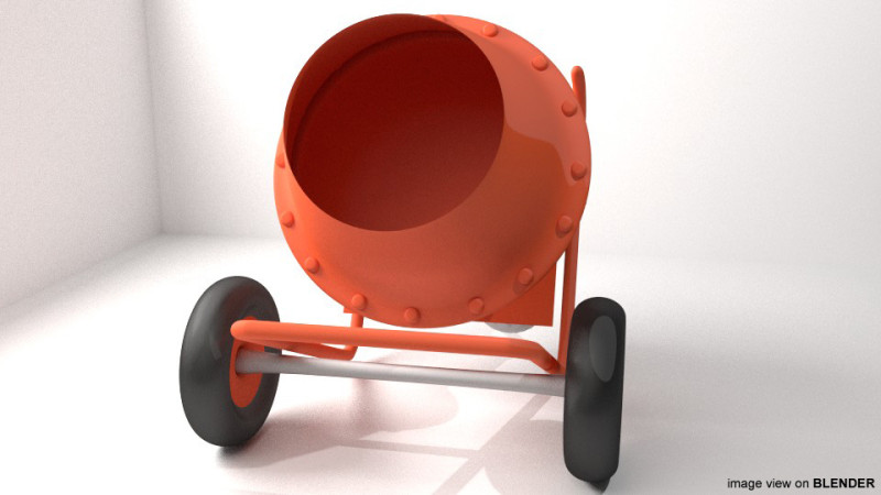 Concrete Mixer Machine - Type 2 Modelo 3D .c4d .max .obj .3ds .fbx .stl .blend 