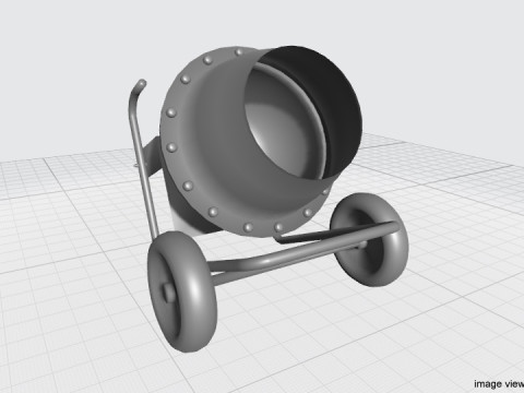 Concrete Mixer Machine - Type 2 Modelo 3D