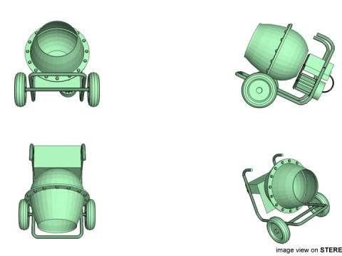 Concrete Mixer Machine - Type 2 Modelo 3D