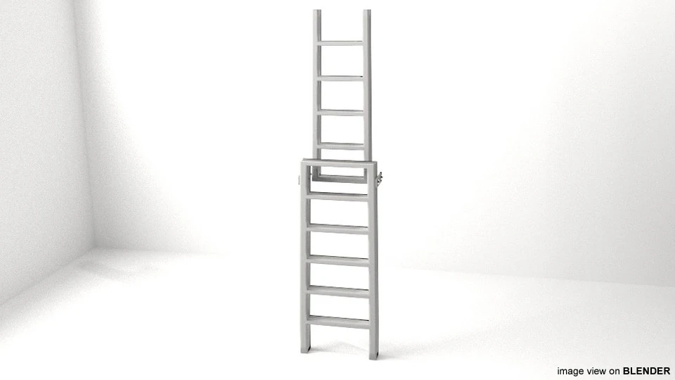 Ladder - Type 3 3D Model .c4d .max .obj .3ds .fbx .stl .blend 