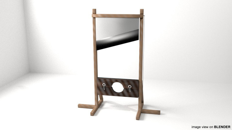 Guillotine 3D Model .c4d .max .obj .3ds .fbx .stl .blend 