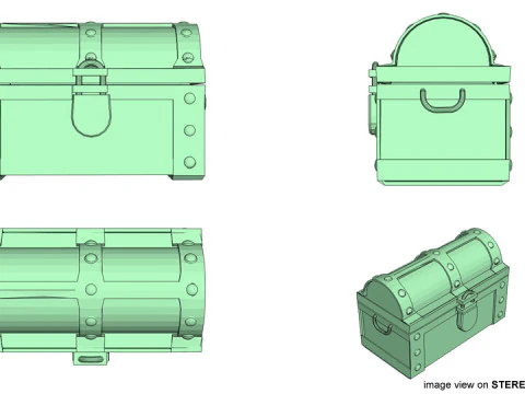 Treasure Chest - Type 3 3D Model