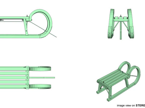 Sled - Type 1 3D Model