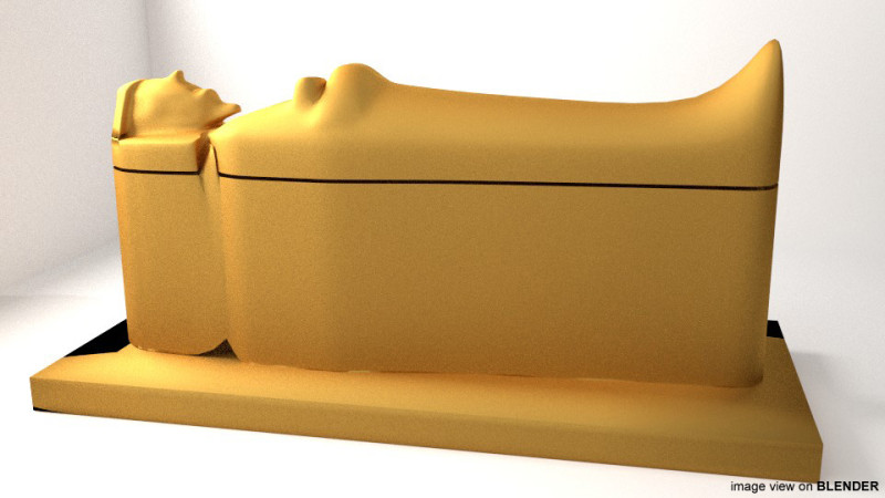 Coffin - Egyptian Model 3D .c4d .max .obj .3ds .fbx .stl .blend 