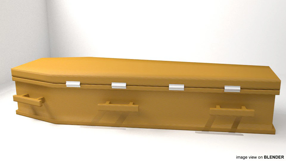 Coffin - Hexagonal Box 3D Model .c4d .max .obj .3ds .fbx .stl .blend 