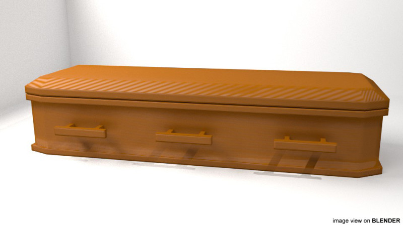 Coffin - Octagonal Box 3D Model .c4d .max .obj .3ds .fbx .stl .blend 