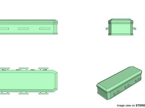 Coffin - Octagonal Box 3D Model