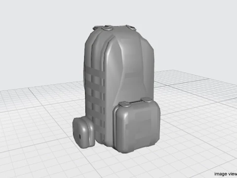 バックパック - ミリタリー 3Dモデル