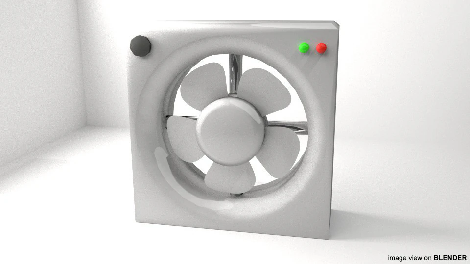 Fan - Box 3D Model .c4d .max .obj .3ds .fbx .stl .blend 