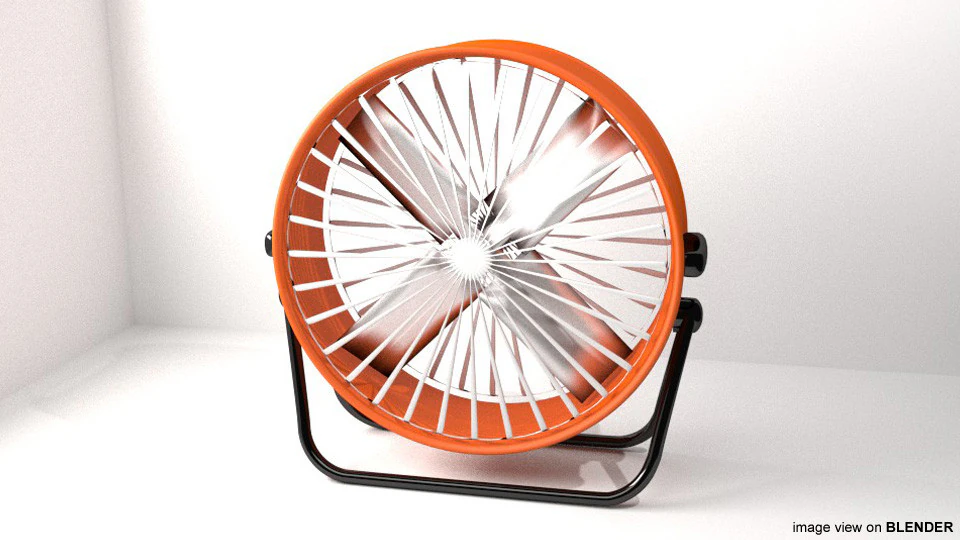 Fan - Mobility 3D Model .c4d .max .obj .3ds .fbx .stl .blend 