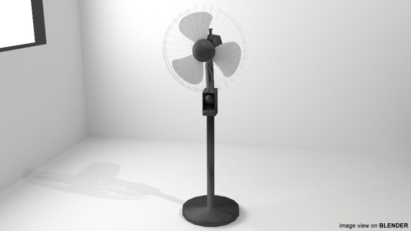 Fan - Standing 3D Model .c4d .max .obj .3ds .fbx .stl .blend 