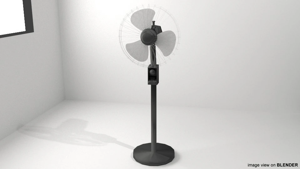 Fan - Standing 3D Model .c4d .max .obj .3ds .fbx .stl .blend 