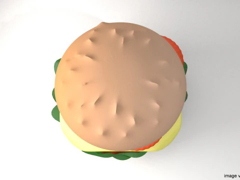 Fast food - Hamb&uacute;rguer Modelo 3D